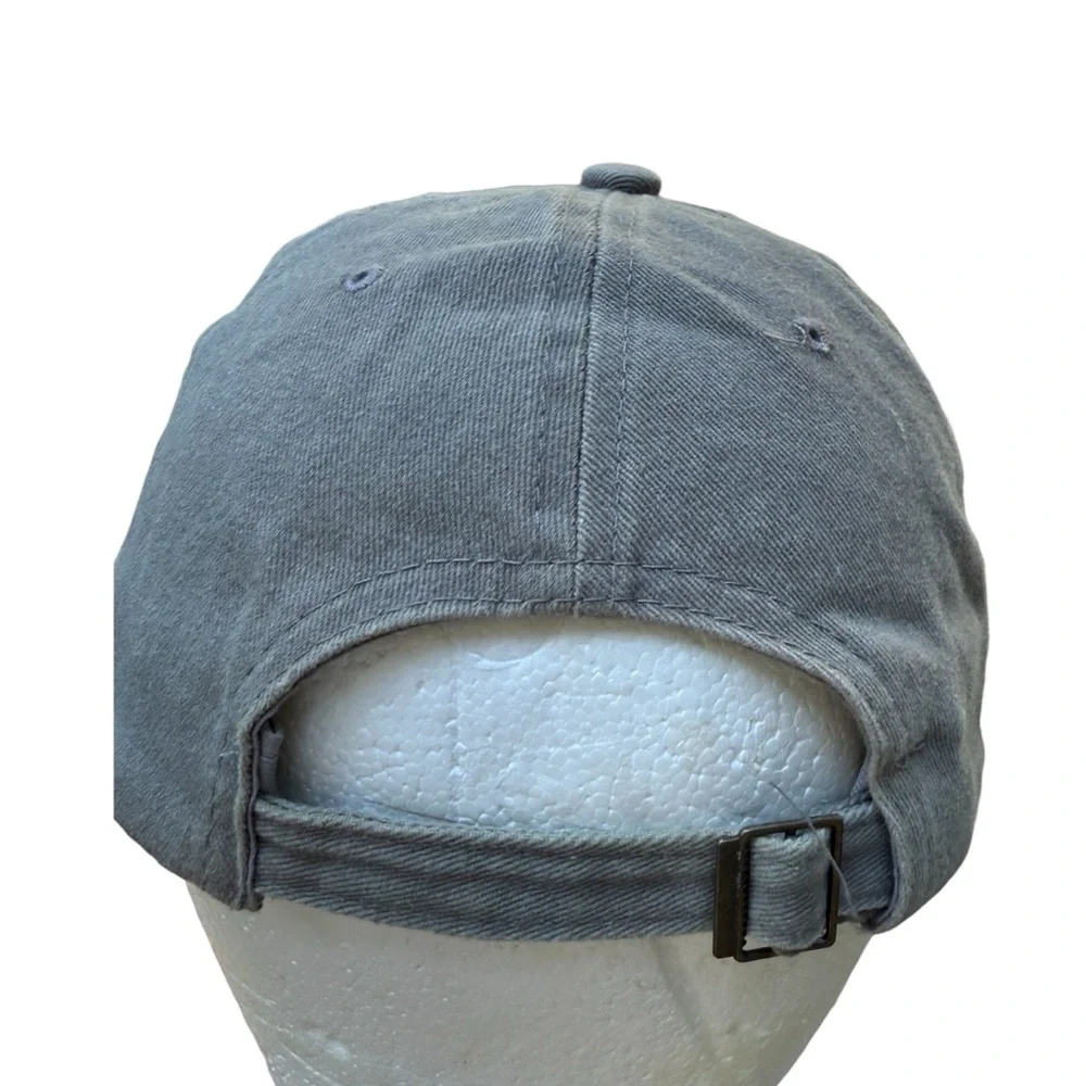 Boho Embroidered Strapback Cap Artsy artisan Nature Moiuntain Sun design